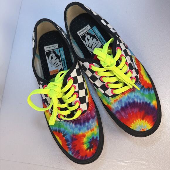Vans Authentic ComfyCush | Checkered/Tie-Dye | 8.5 - Picture 6 of 8